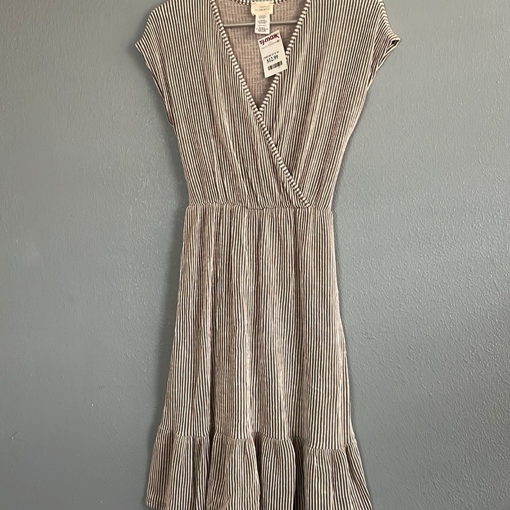 NWT Striped Back-Tie Dress